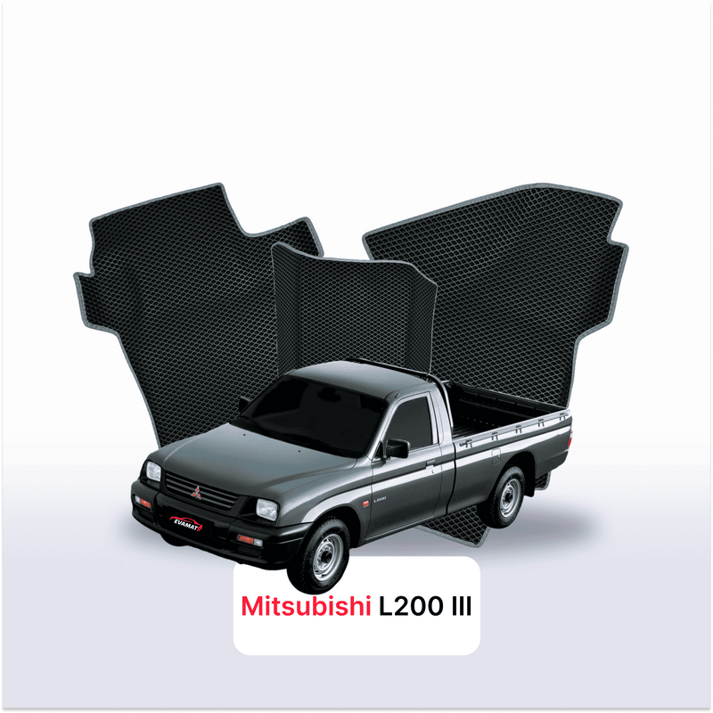 Car mats EVA for Mitsubishi L200 3 gen 1996-2006 year PICK-UP single cabin
