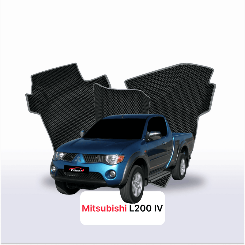 Car mats EVA for Mitsubishi L200 4 gen 2006-2014 year PICK-UP one-and-half cabin