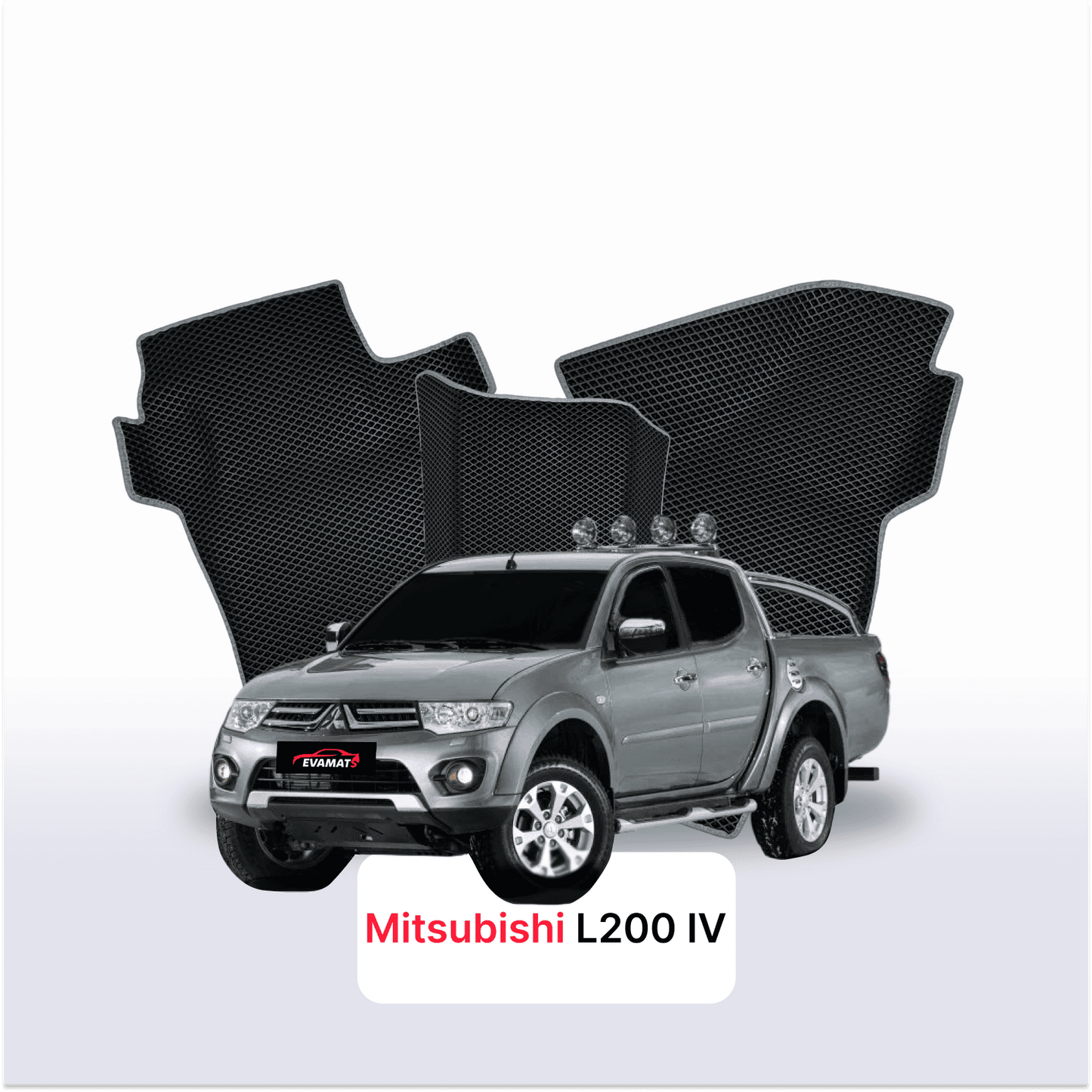 Car mats EVA for Mitsubishi L200 facelift 4 gen 2011-2015 year PICK-UP  double cabin