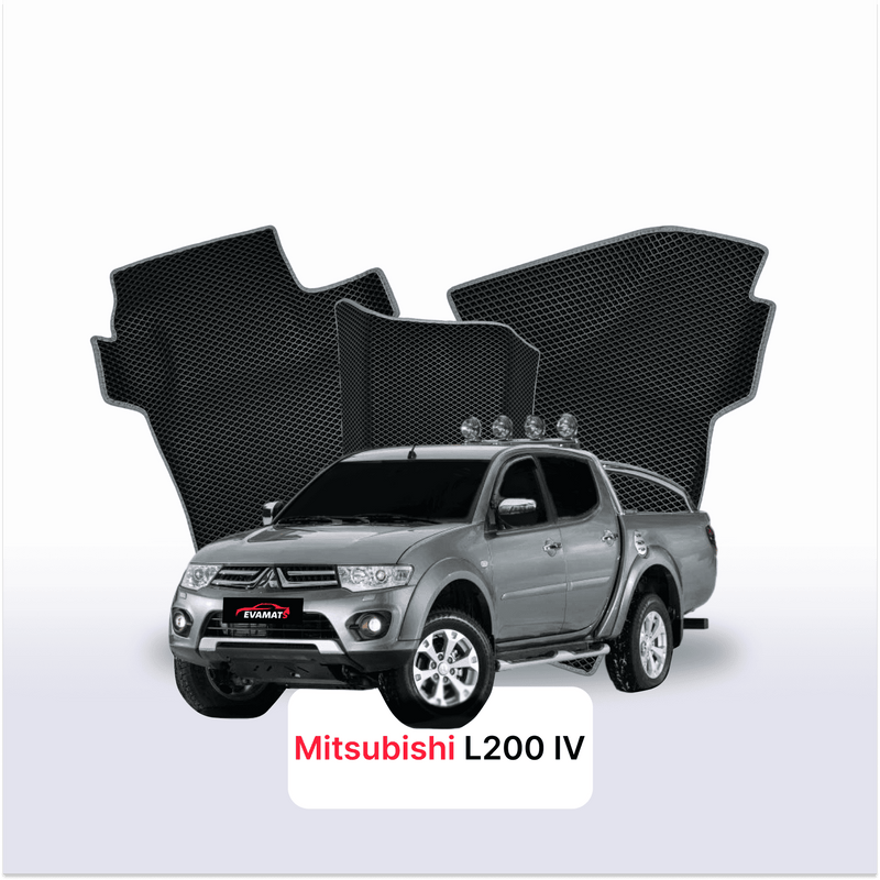Car mats EVA for Mitsubishi L200 facelift 4 gen 2011-2015 year PICK-UP  double cabin