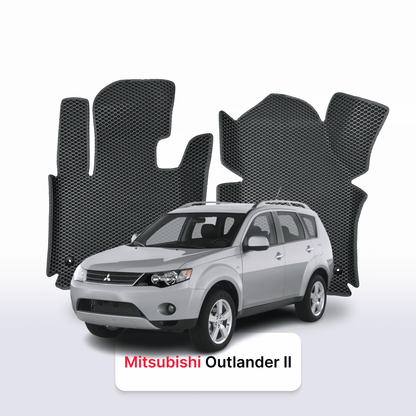 Car mats EVA for Mitsubishi Outlander 2 gen 2005-2013 year SUV