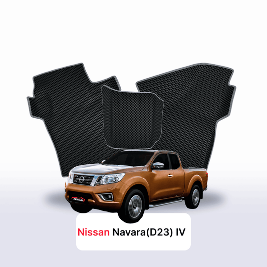 Car mats EVA for Nissan Navara (D23)(Frontier) IV gen 2014-2026 year PICK-UP półtorej kabiny