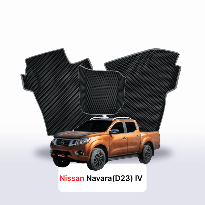 Car mats EVA for Nissan Navara (D23)(Frontier) IV gen 2014-2026 year PICK-UP double cabin