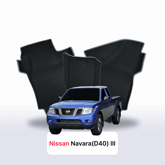 Car mats EVA for Nissan Navara (D40)(Frontier) III gen 2004-2015 year PICK-UP półtorej kabiny