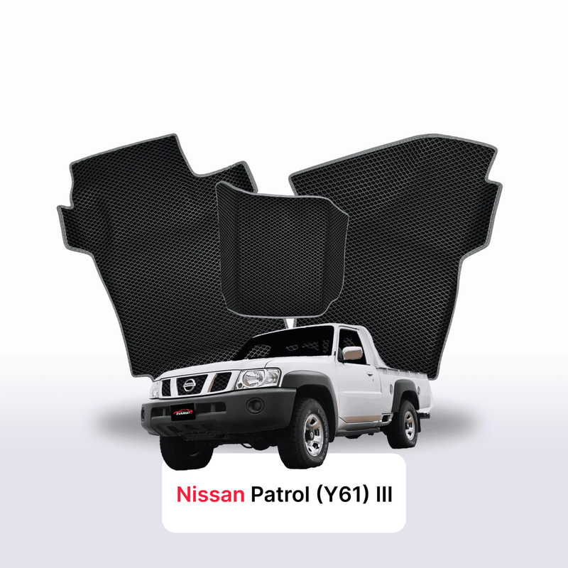 Car mats EVA for Nissan Patrol(Y61) III gen 1997-2014 year PICK-UP single cabin