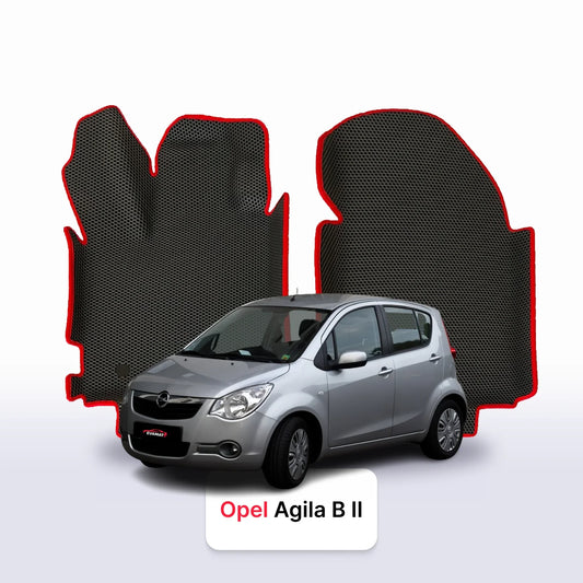 Car mats EVA for Opel Agila B 2 gen 2008-2014 year HATCHBACK 5 door