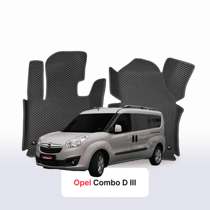 Car mats EVA for Opel Combo D 3 gen 2011-2017 year MINIVAN LWB