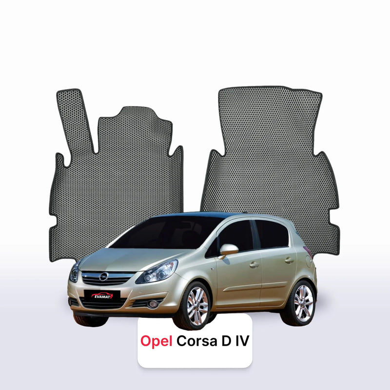 Car mats EVA for Opel Corsa D 4 gen 2006-2014 year HATCHBACK 5 door
