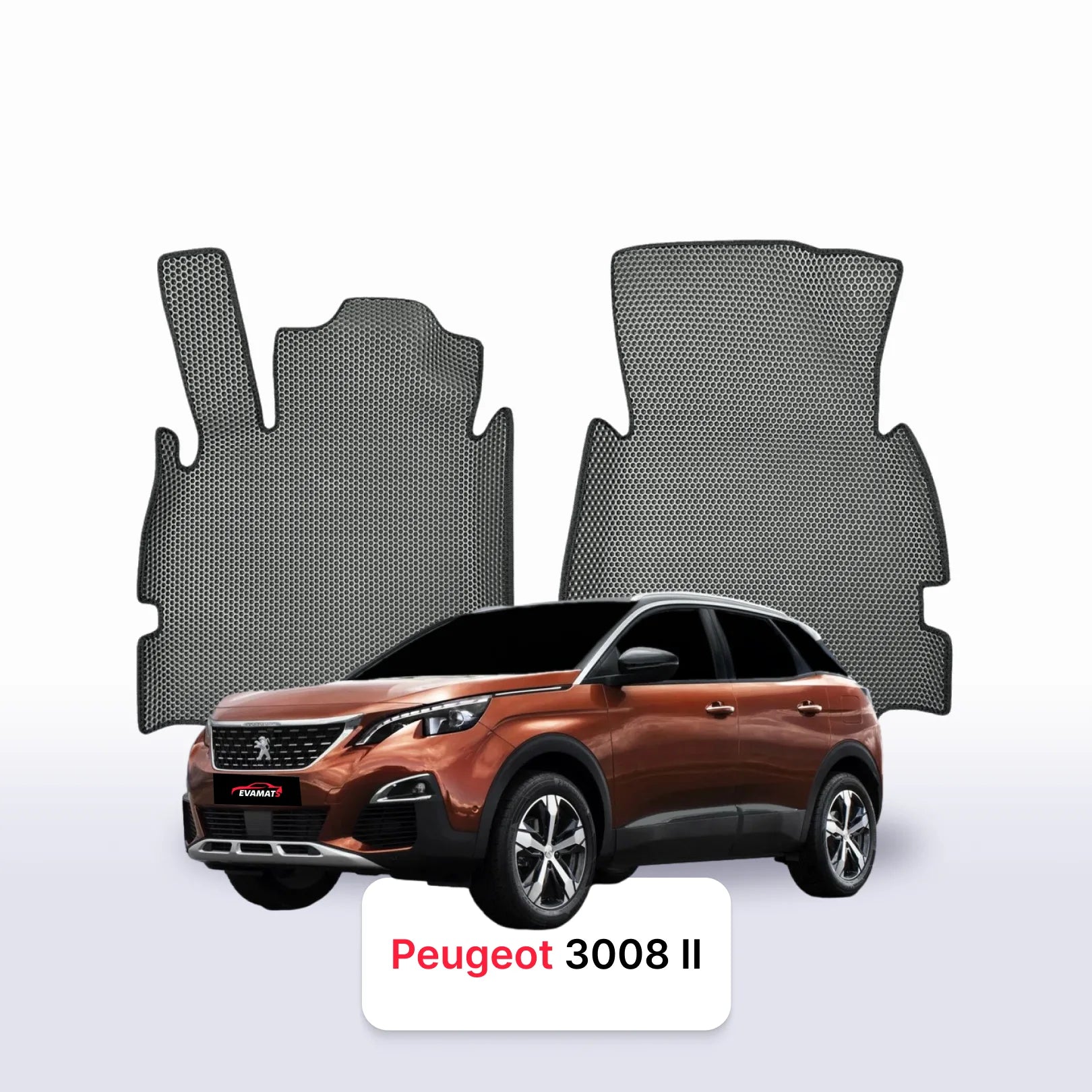 Car mats EVA for Peugeot 3008(AT) 2 gen 2016-2024 year SUV