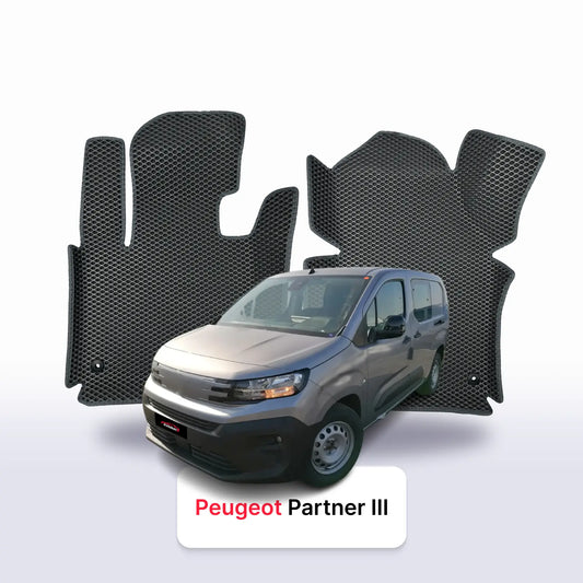 Car mats EVA for Peugeot Partner 3 gen 2018-2026 year MINIVAN