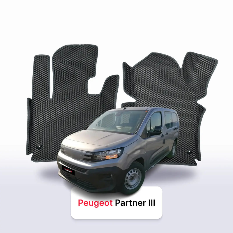 Car mats EVA for Peugeot Partner 3 gen 2018-2026 year MINIVAN