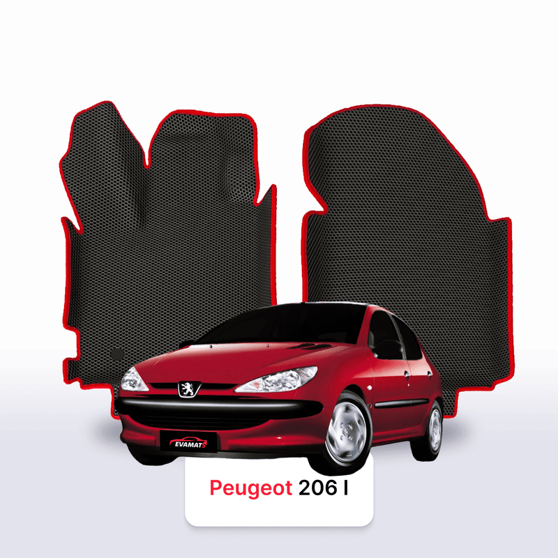 Car mats EVA for Peugeot 206(MT) 1 gen 1998-2012 year HATCHBACK 5 door