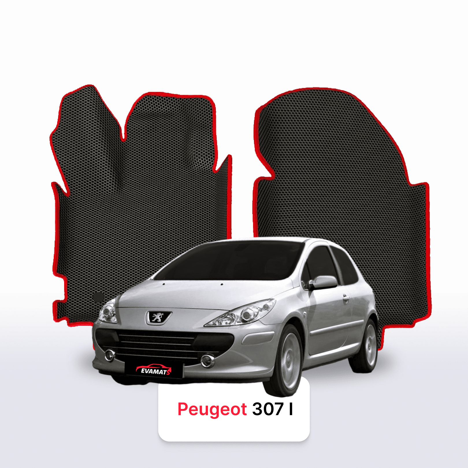 Car mats EVA for Peugeot 307(MT) 1 gen 2001-2008 year HATCHBACK 3 door