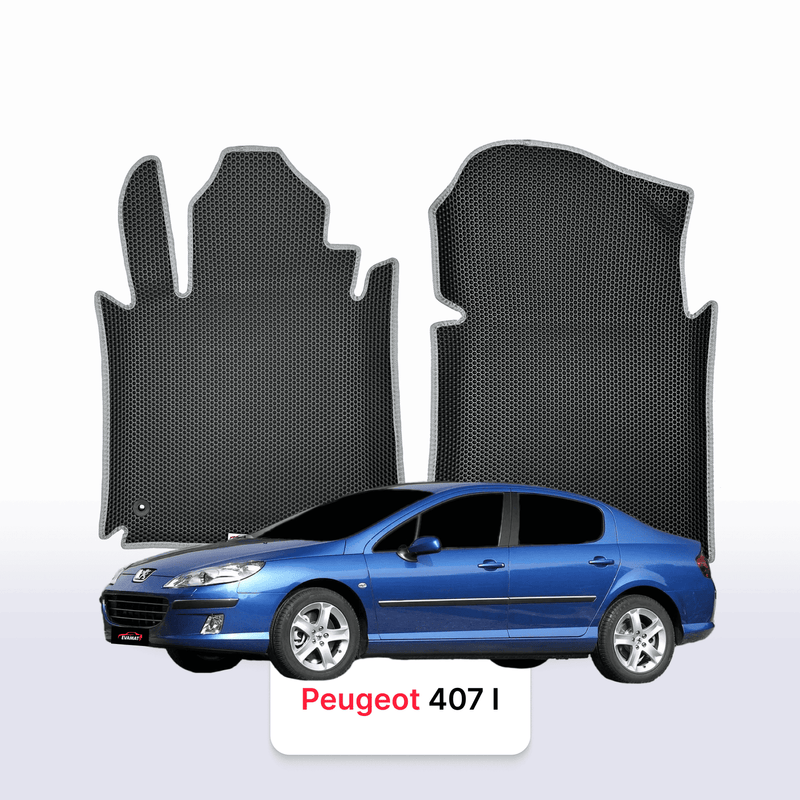 Car mats EVA for Peugeot 407(MT) 1 gen 2004-2011 year SEDAN