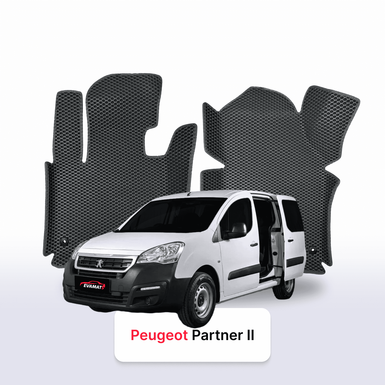 Car mats EVA for Peugeot Partner(MT) 2 gen 2008-2018 year MINIVAN TOUR