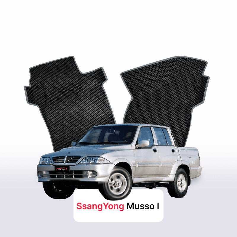 Car mats EVA for SsangYong Musso 1 gen 1998-2006 year PICK-UP double cabin