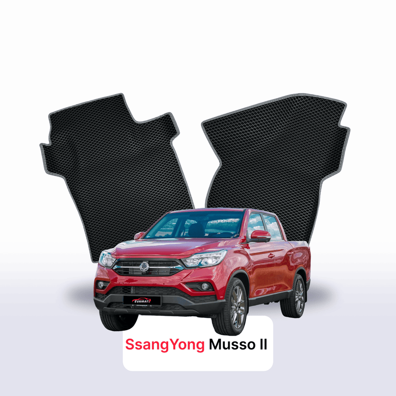 Car mats EVA for SsangYong Musso 2 gen 2018-2028 year PICK-UP double cabin