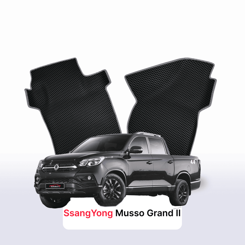Car mats EVA for SsangYong Musso Grand 2 gen 2018-2027 year PICK-UP double cabin