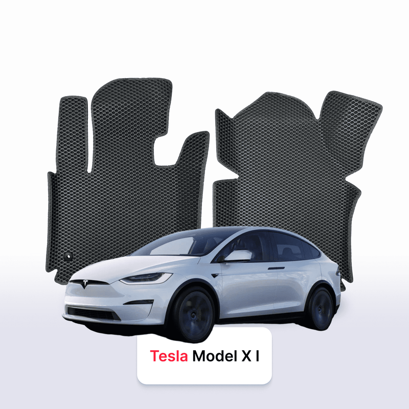 Car mats EVA for Tesla Model X Plaid  1 gen 2015-2026 year Electric SUV 6 seater