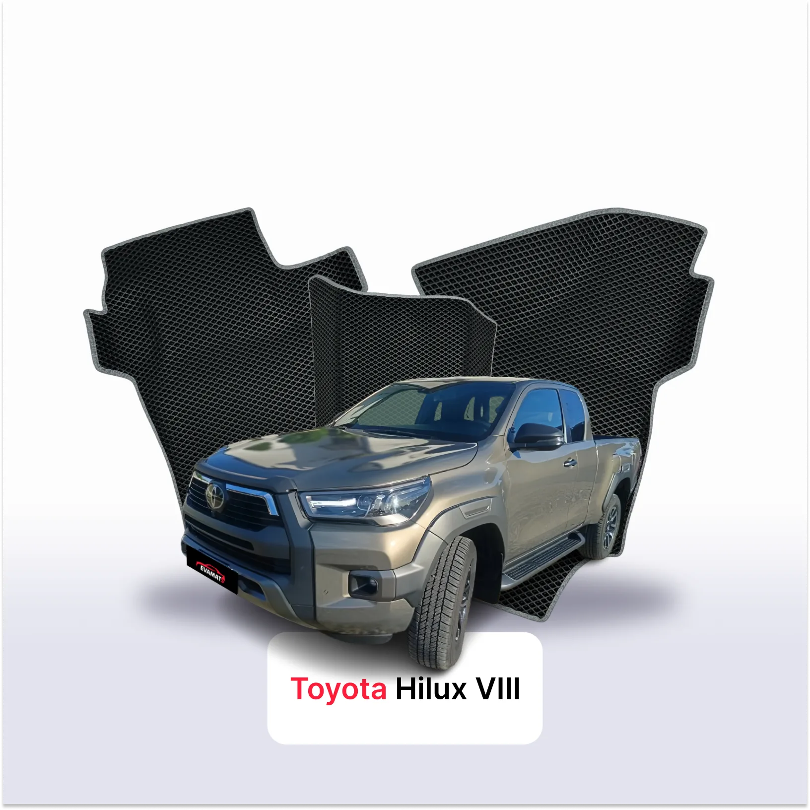 Car mats EVA for Toyota Hilux 8 gen 2015-2026 year PICK-UP półtorej kabiny
