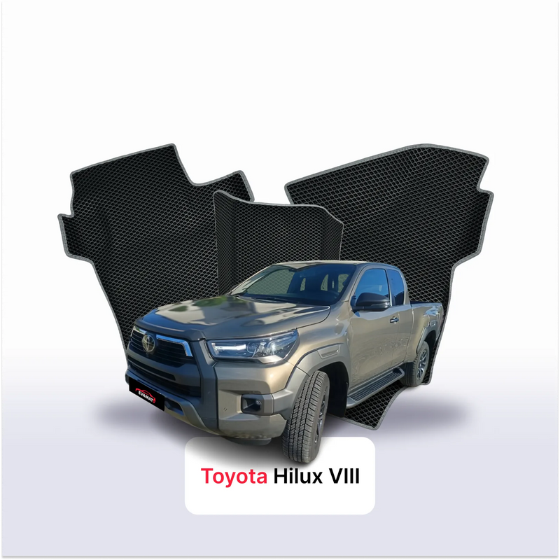 Car mats EVA for Toyota Hilux 8 gen 2015-2026 year PICK-UP półtorej kabiny