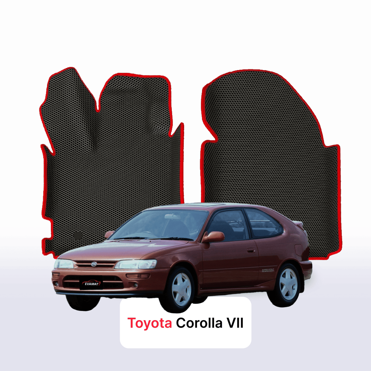 Car mats EVA for Toyota Corolla 7 gen 1992-1997 year HATCHBACK 3 door