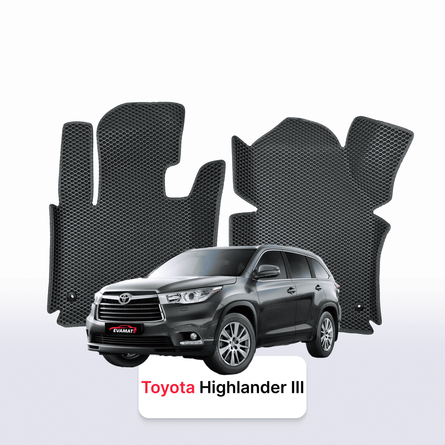 Car mats EVA for Toyota Highlander 3 gen 2013-2019 year SUV 5 door