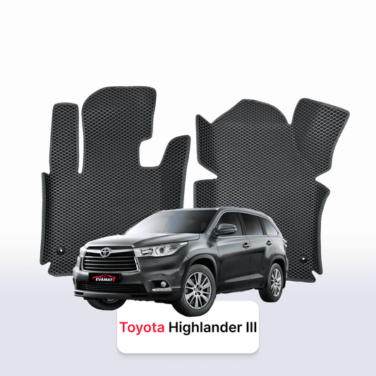 Car mats EVA for Toyota Highlander 3 gen 2013-2019 year SUV 5 door