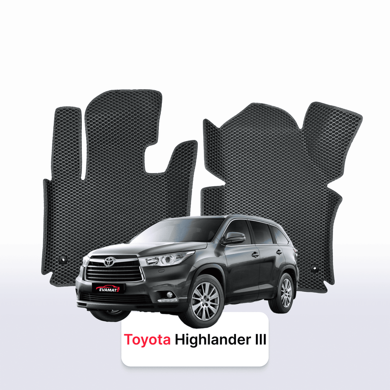 Car mats EVA for Toyota Highlander 3 gen 2013-2019 year SUV 5 door