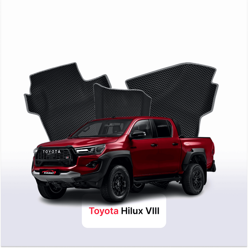 Car mats EVA for Toyota Hilux GR Sport 8 gen 2015-2026 year PICK-UP double cabin