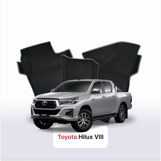 Car mats EVA for Toyota Hilux 8 gen 2015-2026 year PICK-UP double cabin