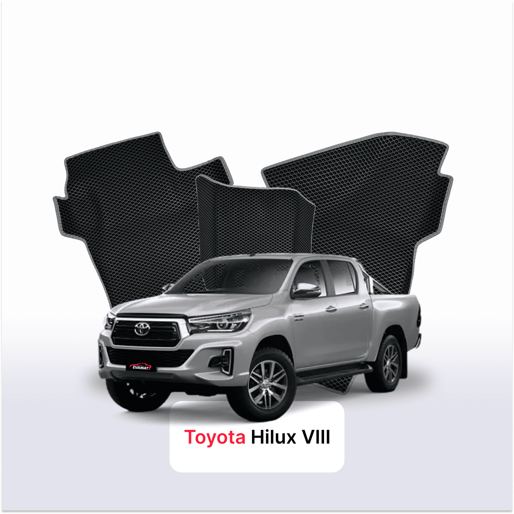 Car mats EVA for Toyota Hilux 8 gen 2015-2026 year PICK-UP double cabin