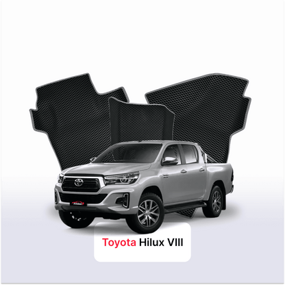 Car mats EVA for Toyota Hilux 8 gen 2015-2026 year PICK-UP double cabin