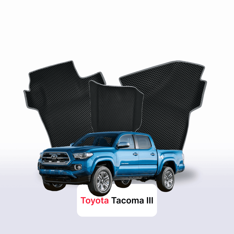 Car mats EVA for Toyota Tacoma 3 gen 2015-2023 year SHORT PICK-UP double cabin