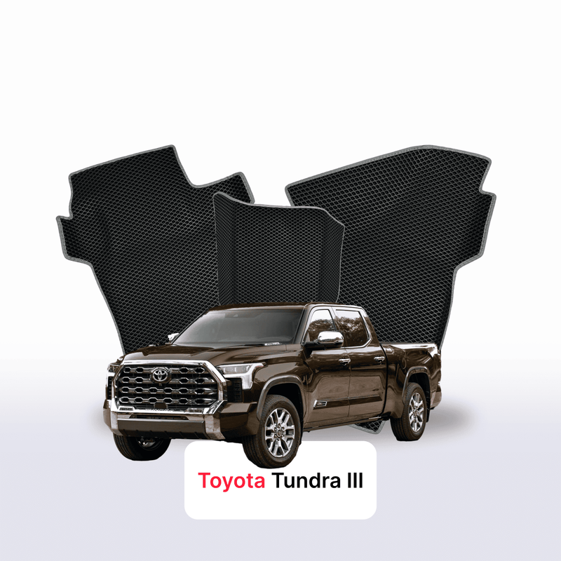 Car mats EVA for Toyota Tundra 3 gen 2021-2024 year PICK-UP double cabin LONG