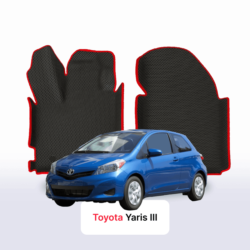 Car mats EVA for Toyota Yaris 3 gen 2010-2020 year HATCHBACK 3 door