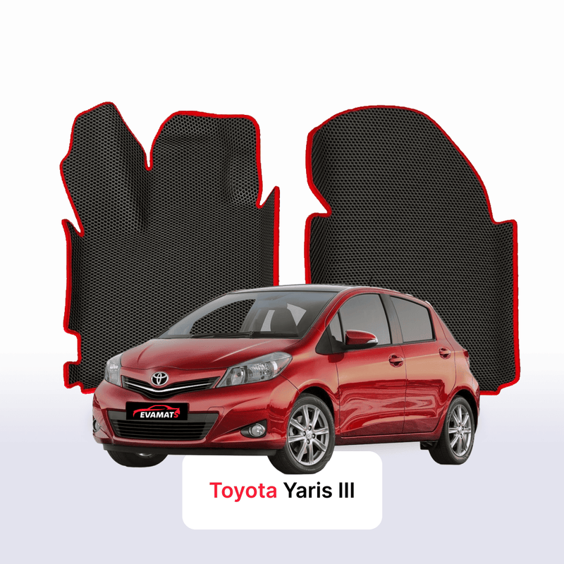 Car mats EVA for Toyota Yaris 3 gen 2010-2020 year HATCHBACK 5 door