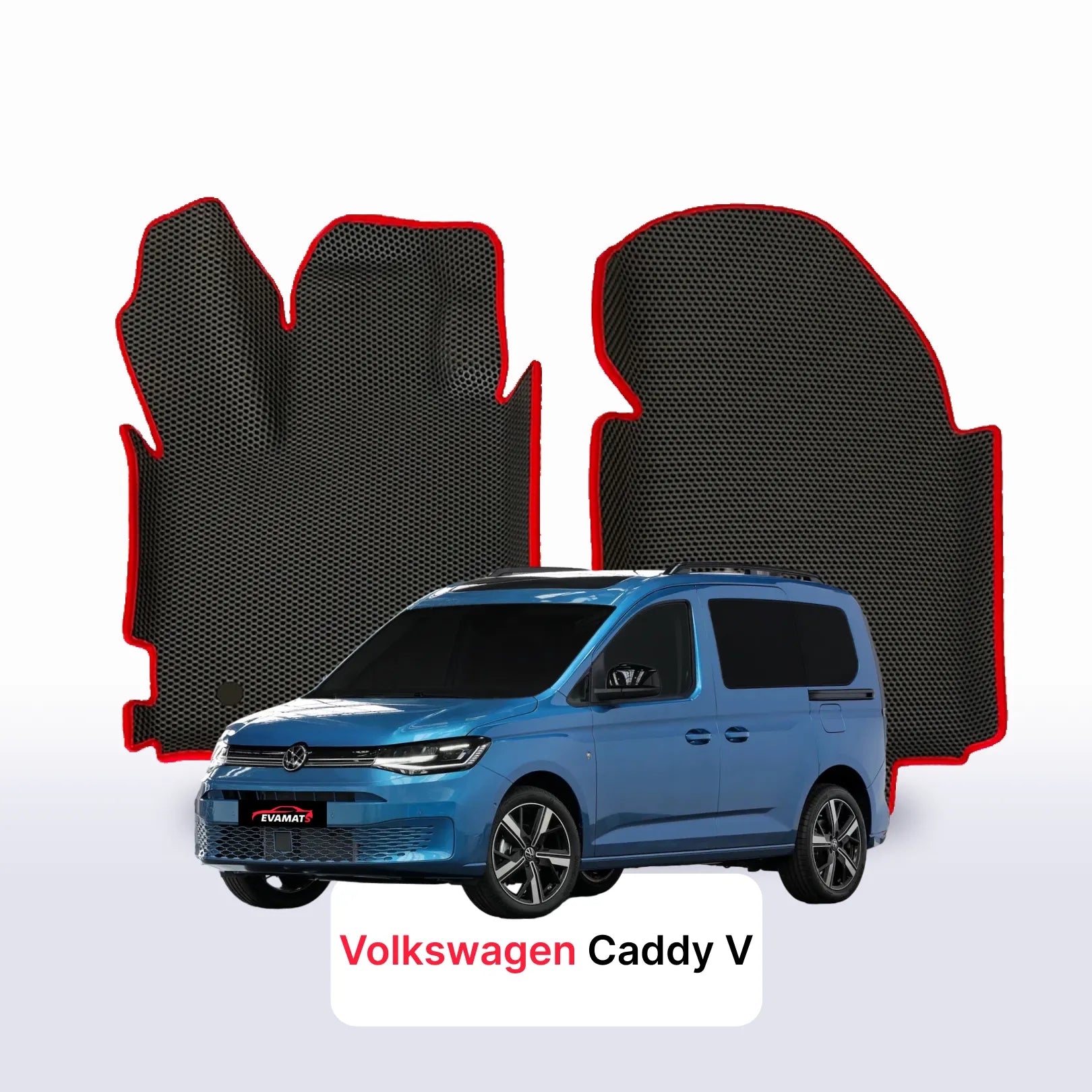 Car mats EVA for Volkswagen Caddy V gen 2020-2028 year MINIVAN 5  seater
