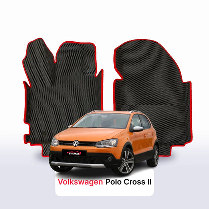 Car mats EVA for Volkswagen Polo Cross II gen 2009-2017 year HATCHBACK 5 dzwi