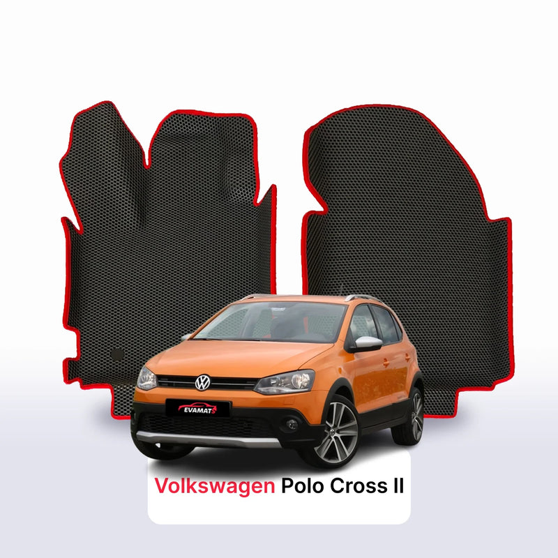 Car mats EVA for Volkswagen Polo Cross II gen 2009-2017 year HATCHBACK 5 dzwi