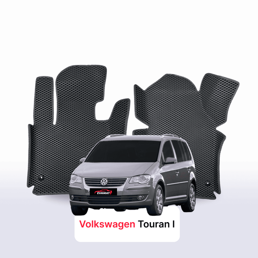 Car mats EVA for Volkswagen Touran I gen 2003-2015 year MINIVAN + EVA heel pad