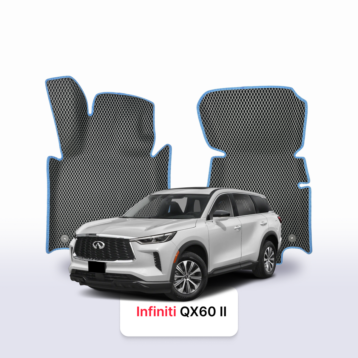Car mats EVA for Infiniti QX60 2 gen 2021-2028 year SUV 7 SEATER