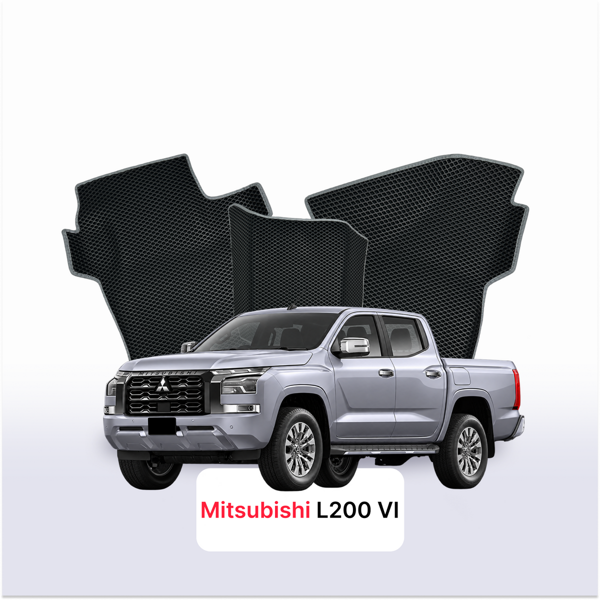 Car mats EVA for Mitsubishi L200 6 gen 2023-2027 year PICK-UP DOUBLE CABIN